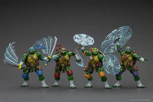 JOYTOY 1/18 Action Figures Turtles TMNT Raphael Leonardo Michelangelo Donatello - Picture 1 of 38