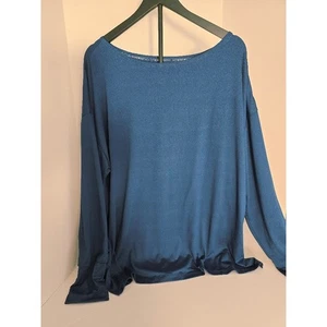 Nine West Active Damen blau Langarm U-Boot-Ausschnitt Activewear Top Größe 2X - Bild 1 von 7