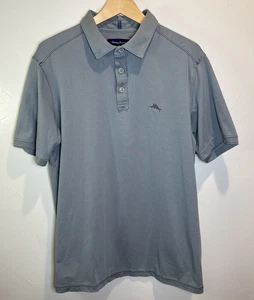 Camisa de manga corta Tommy Bahama Island Zone para hombre talla mediana gris azul - Imagen 1 de 12