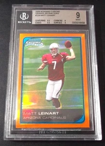 BGS 9 (9.5 9.5 9 9) Rc Matt Leinart Rookie 2006 Bowman Chrome Orange Refractors - Picture 1 of 6