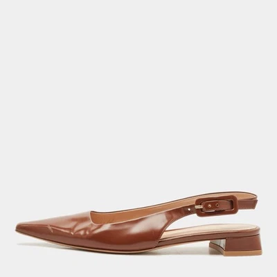 Zapatos planos Lindsay de cuero marrón talla 365 Gianvito Rossi Foto 1 de 4