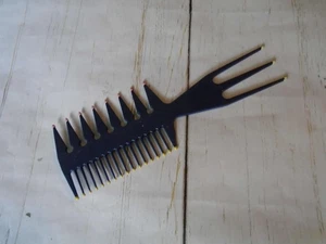 Retro Pink WAVY Plastic Vintage 1980's 1990's GOODY Double Hair Comb - Bild 1 von 4