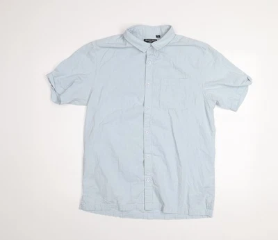 Camisa informal Brave Soul azul manga corta algodón abotonada para hombre M Foto 1 de 4