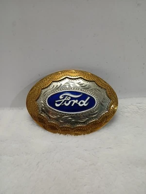 Hebilla de cinturón estilo Bill Dugger con logotipo de coche Ford vintage estilo  Foto 1 de 4