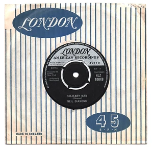 NEIL DIAMOND - SOLITARY MAN 7" 45 N MINT VINYL Rare 1966 UK London Single - Picture 1 of 1