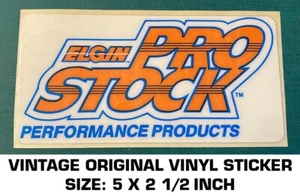 ELGIN PRO STOCK PERFORMANCE PRODUCTS - VINTAGE ORIGINAL VINYL DECAL STICKER - Picture 1 of 2