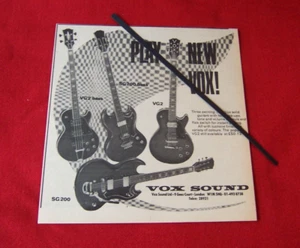 VOX GUITARS VG2 BASS - SG200 - BASS VG2 - SG200 1971 ORIGINAL VINTAGE ADVERT - Picture 1 of 1