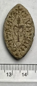 Mittelalterliches 1200-1300 Vesika-Siegel - persönlich & religiös - vollständiger Papierkram (Art-B) - Bild 1 von 8