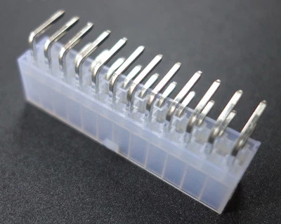 5pcs New 24 Pin 24P Pins ATX L Angled Plug Computer Power Supply PCB Connector - Image 1 of 3