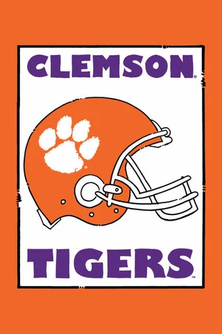 Clemson Tigers Garden Yard Flag / Banner 12" x 18", Double Sided Flag Cover