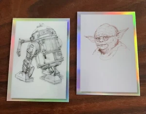 Star Wars Topps Chrome Galaxy 2022 Original Trilogy Concept Cards. 2 Total - Picture 1 of 4