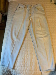 Vintage 90er BRITTANIA weiß säurewasch ENTSPANNTE PASSFORM Größe 34x30" Jeans gebraucht - Bild 1 von 4