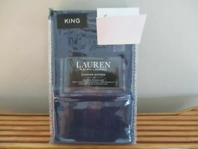 Nuevo en Paquete Lauren Ralph Lauren Dunham Satén Algodón King Fundas de Almohada, Paquete de 2 Foto 1 de 4