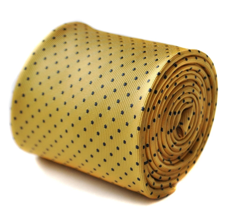 yellow gold tie mustard with black pin spots by Frederick Thomas - Image 1 of 4