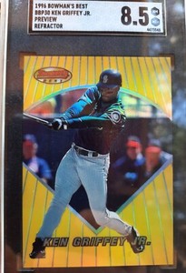 1996 Bowman's Best Previews Refractor Ken Griffey Jr #BBP30 SGC 8.5 HOF