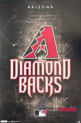 Arizona Diamond Backs MLB Logo Poster 22 x 34 - Image 1 of 4