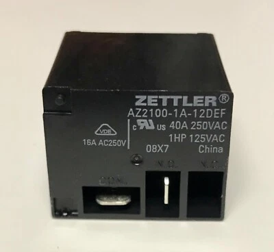 ZETTLER AZ2100 1A 12 DEF 12 VDC IBM41230 VDE Relay 16 AMP-40 AMP 125-250 VAC