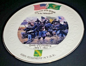 Donegal Parian China 69th Irish Brigades in Wheatfield Gettysburg 7-2-1863 plate - Bild 1 von 6