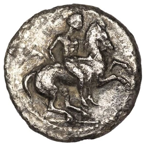 CILICIE CÉLENDÉRIS Statère argent 425-400 BC cavalier bouquetin monnaie grecque - Foto 1 di 2