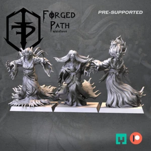 Geisha Shades, Wargaming Fantasy Undead Vampire Ghost Creature Miniatures 32mm - Picture 1 of 7