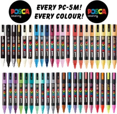 Uni Posca PC-5M Paint Marker Pens Fabric Glass Metal Pen - Buy 4, Pay For 3