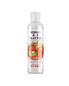 Swiss Navy 4 in 1 Playful Flavors Strawberry Kiwi Pleasure - 1 oz - Picture 1 of 2