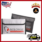 Roloway Fireproof Bag (5 X 8 ), Money Wallet Cash Fireproof Bag (2-Pack)