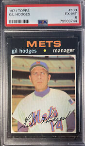 1971 Topps #183 Gil Hodges New York Mets - PSA 6 - EX-MT