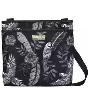 ANUSCHKA-12017-JGM-Stoff mit Lederbesatz Crossbody mit schwarz mit coolem Print - Bild 1 von 5