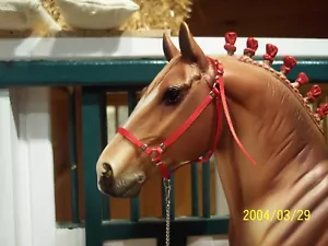 Jaapi RED halter w/lead-fit Breyer/Peter Stone traditional BIG drafter - Picture 1 of 1