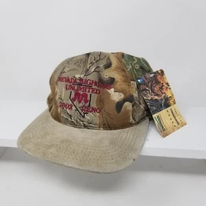 VTG Nevada BigHorns Unlimited Reno 2002 Camo Hat Strapback NWT USA Made - Picture 1 of 7