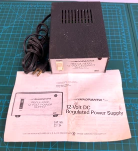 Micronta Regulated 12V 2.5A DC Power Supply 22-124 CB base Car radios VTG TESTED - Afbeelding 1 van 5