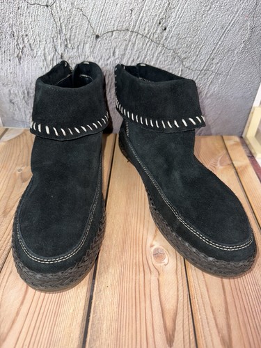 Stivaletti mocassino UGG Australia donna Varney nero scamosciato 1104653 taglia 7