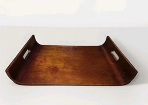 Vintage MCM Bugholz Serviertablett mit Griffen Kirschbaumoptik Top Zustand!  - Bild 1 von 5