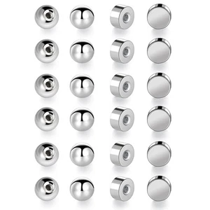 Screw Earring Backs Replacement|6 Pairs 20G/0.8mm and 6 Pairs 18G/1mm FlatBac... - Picture 1 of 6