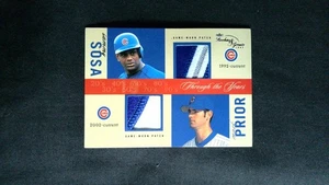 2003 Fleer Rookies Greats Sammy Sosa Mark Prior Through Years Game Used 17/25 - Picture 1 of 2