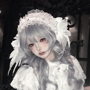 Sweet Lolita Lace Headband Anime Maid Cosplay Headdress Cosplay Accessory - Picture 1 of 17
