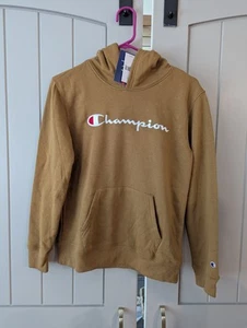 CHAMPION Kids' Embroidered Premium Fleece Hoodie In Bronze NEW. Size Large 14/16 - Picture 1 of 5