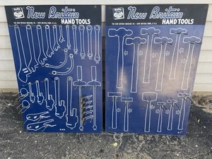 VINTAGE PAIR OF NEW BRITAIN TOOLS DISPLAY BOARDS 24"x36" NAPA VERY COOL!! - Picture 1 of 24