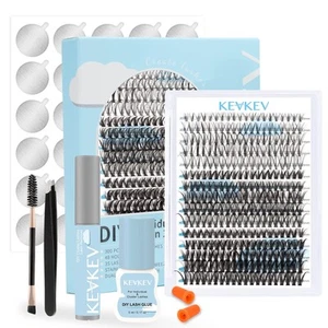 DIY Lash Extension Kit Lash Clusters Kit with 300Pcs Individual Lashes 5ml Cl... - Picture 1 of 7