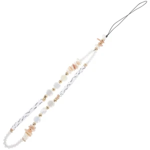 Beaded Phone Strap Charm Beaded Cellphone Charm Kawaii Phone Wrist Strap New - Picture 1 of 12