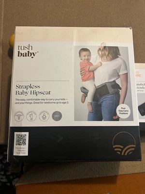 Tush Baby Strapless Baby Hipseat NIB: Grey - Image 1 of 4