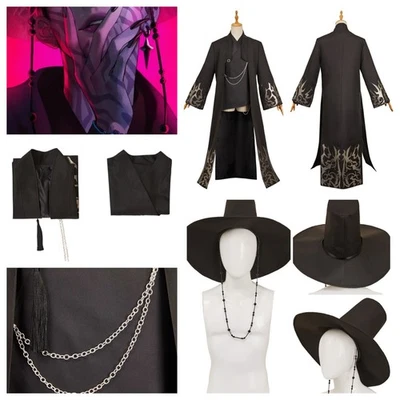 Kids Korean Idol Jinu Costume Cosplay Korean Superstar Black Ghost Team Uniform - Image 1 of 4