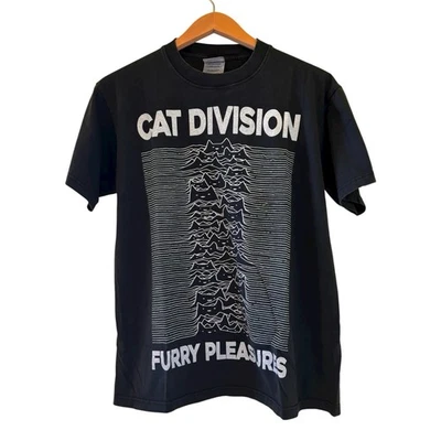 Camiseta Cat Joy Division Furry Pleasures Vintage Moderna Banda Reimpresión Talla Grande Foto 1 de 4