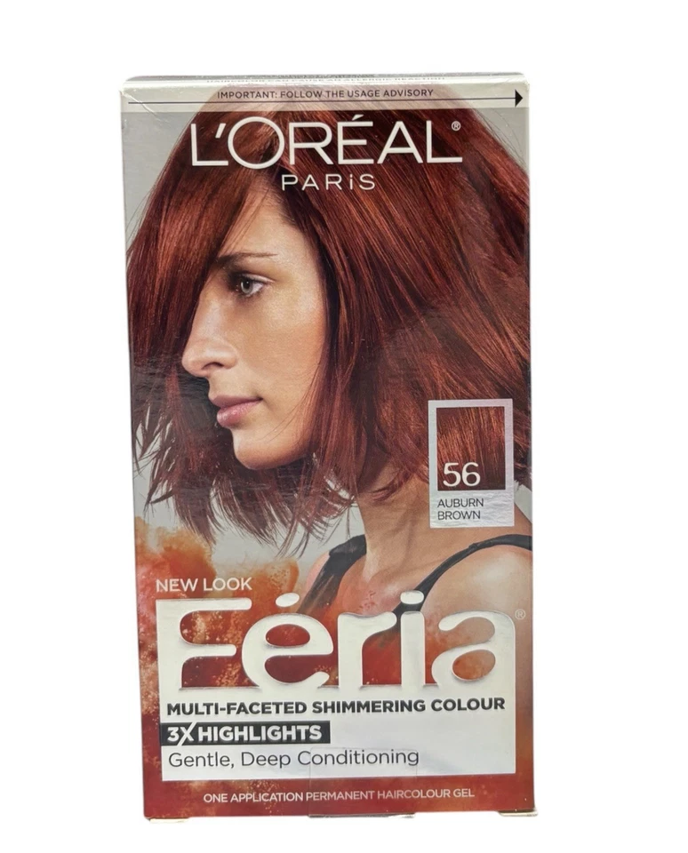 Loreal Feria Multi Faceted Shimmering Haircolor 56 Brilliant Bordeaux Auburn Brown - 1 EA