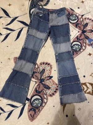 Jeans Zana Di Talla 3 Patchwork Acampanado Azul Denim 100% Algodón Vintage Y2K 30 Entrepierna Foto 1 de 4