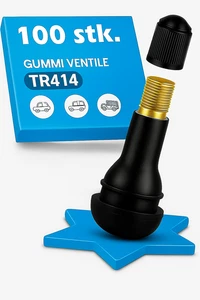 100x Gummiventil TR414  EPMD Gummi Ventil Autoreifen Snap-In 100 414 Autoventil - Bild 1 von 1