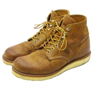 Red Wing size US7.5D Round Toe 8181 2010 Work Boots Plain Toe Beige Leather - Picture 1 of 9