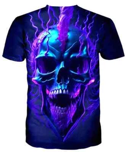 Camiseta calavera 3D aterradora para hombre - Imagen 1 de 1