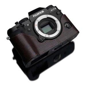 Gariz BL-XT2ABR Leather Camera Half Case Brown for Fujifilm Fuji X-T2 / X-T3 - Picture 1 of 12